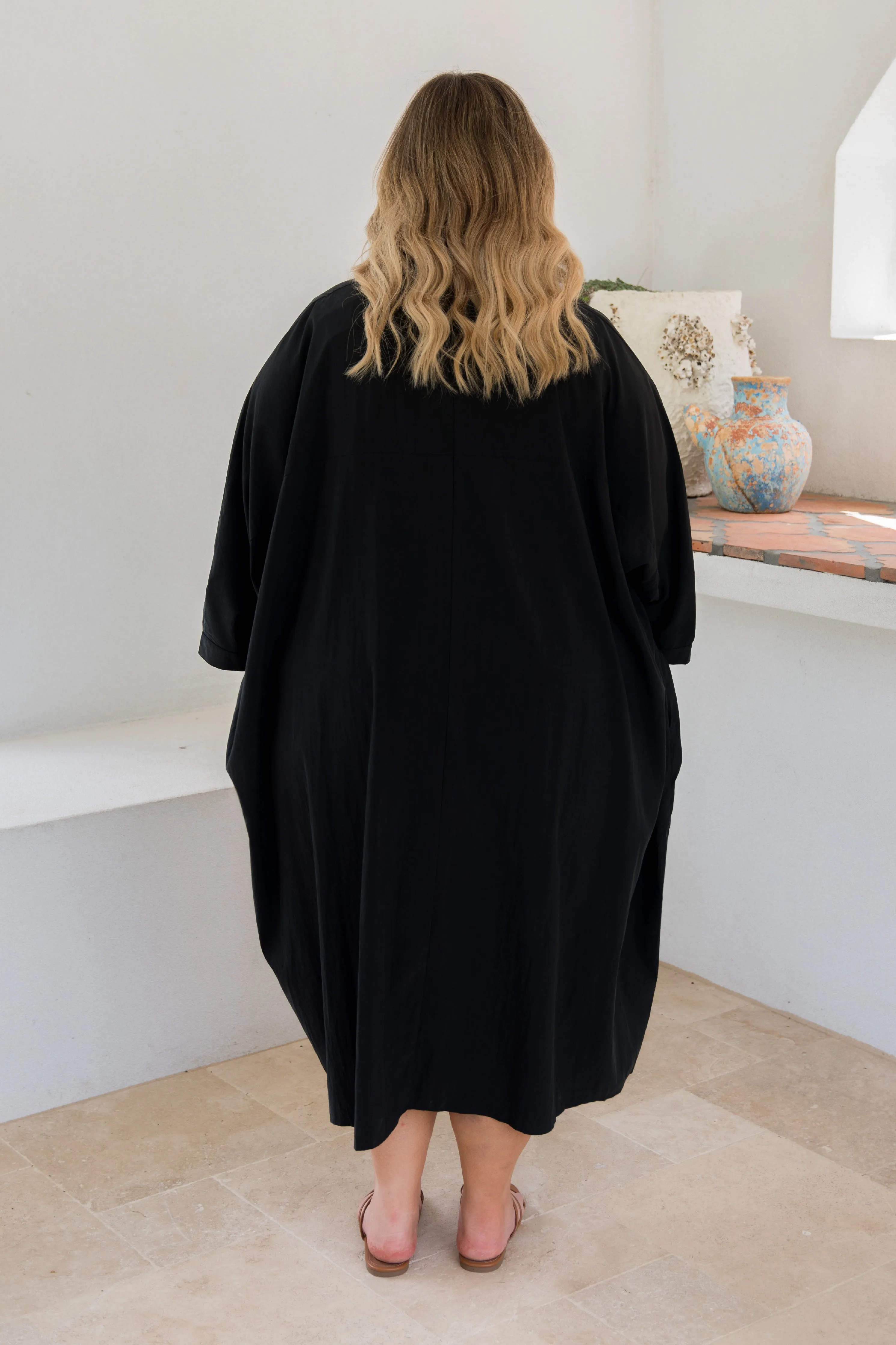Miracle Shirt Dress | Black | FINAL SALE