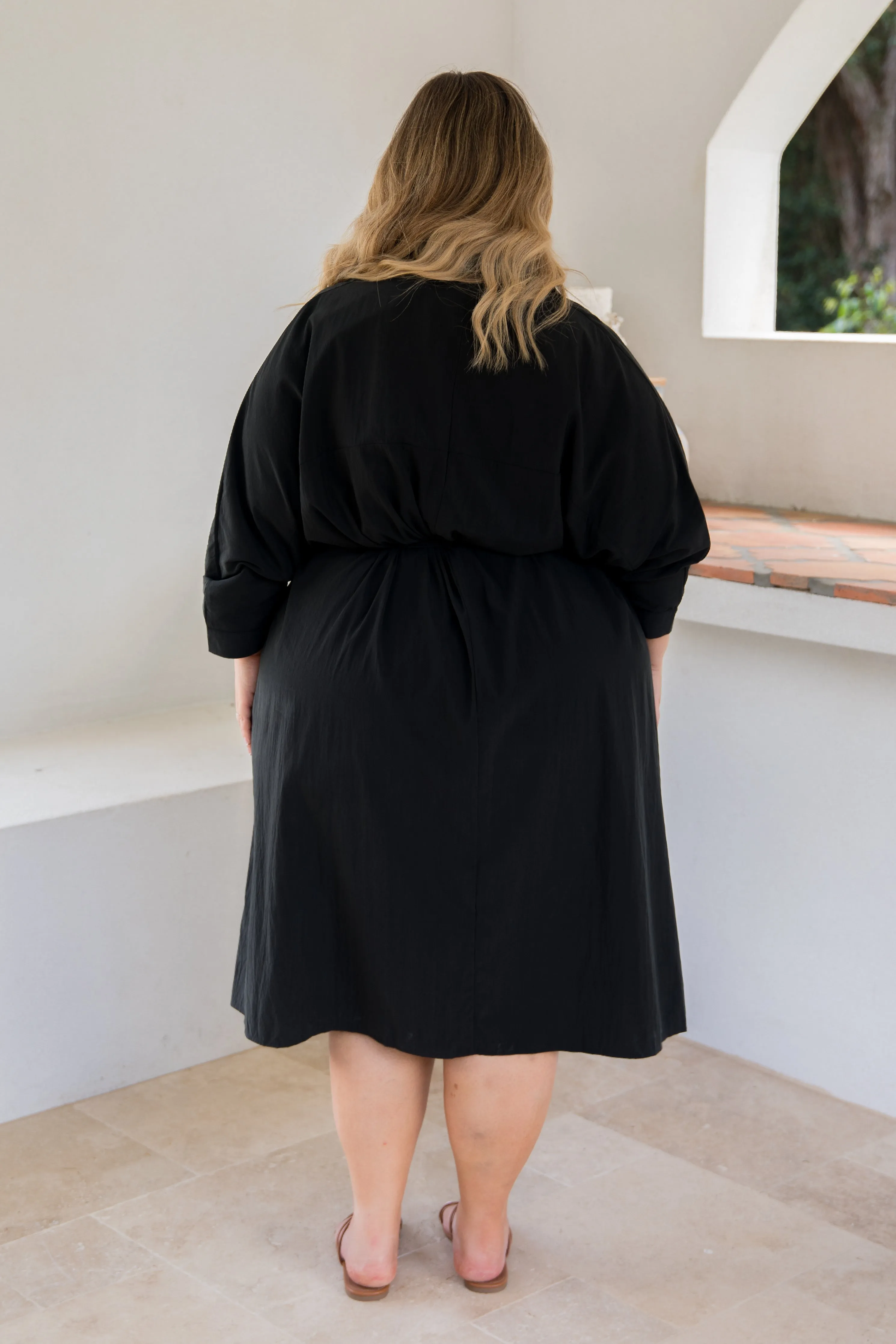 Miracle Shirt Dress | Black | FINAL SALE