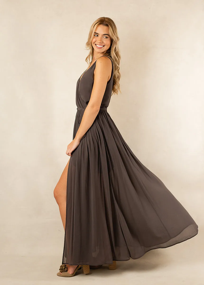 Miriam Bridesmaid Dress in Charcoal