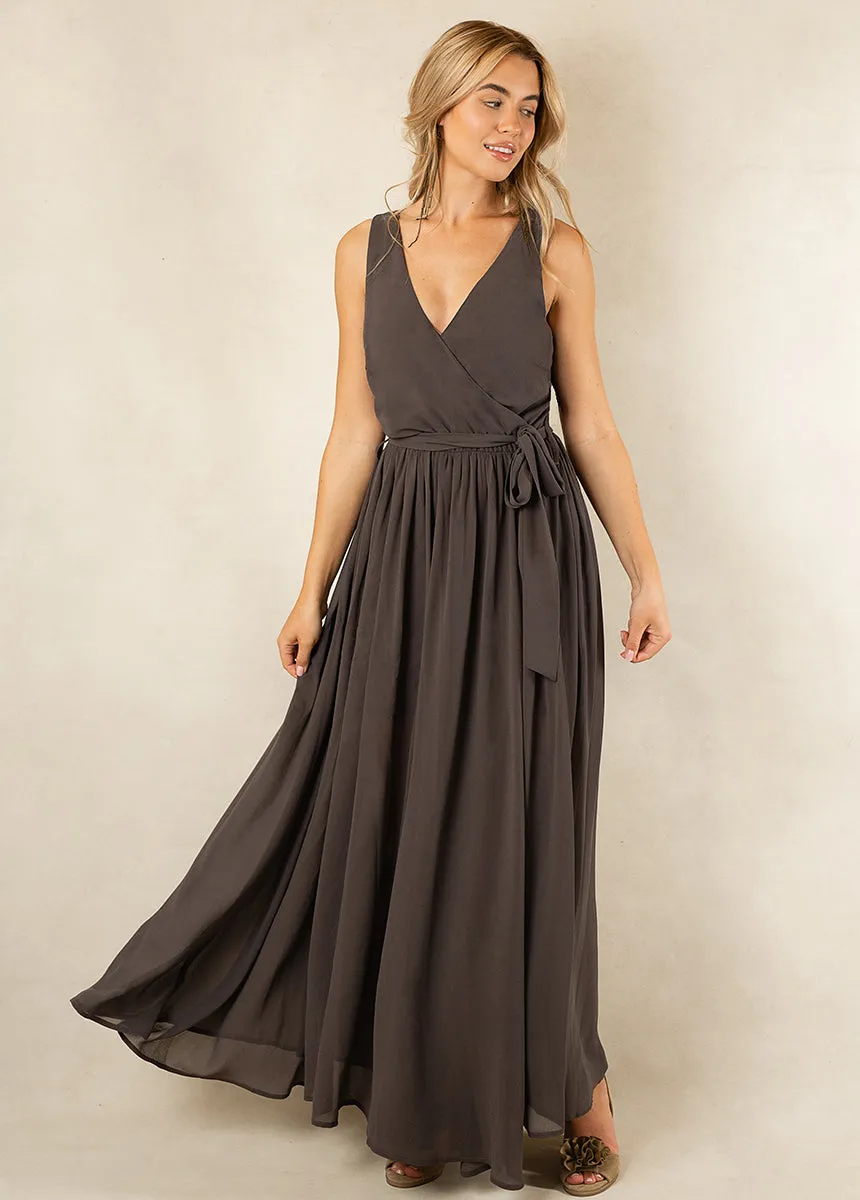 Miriam Bridesmaid Dress in Charcoal