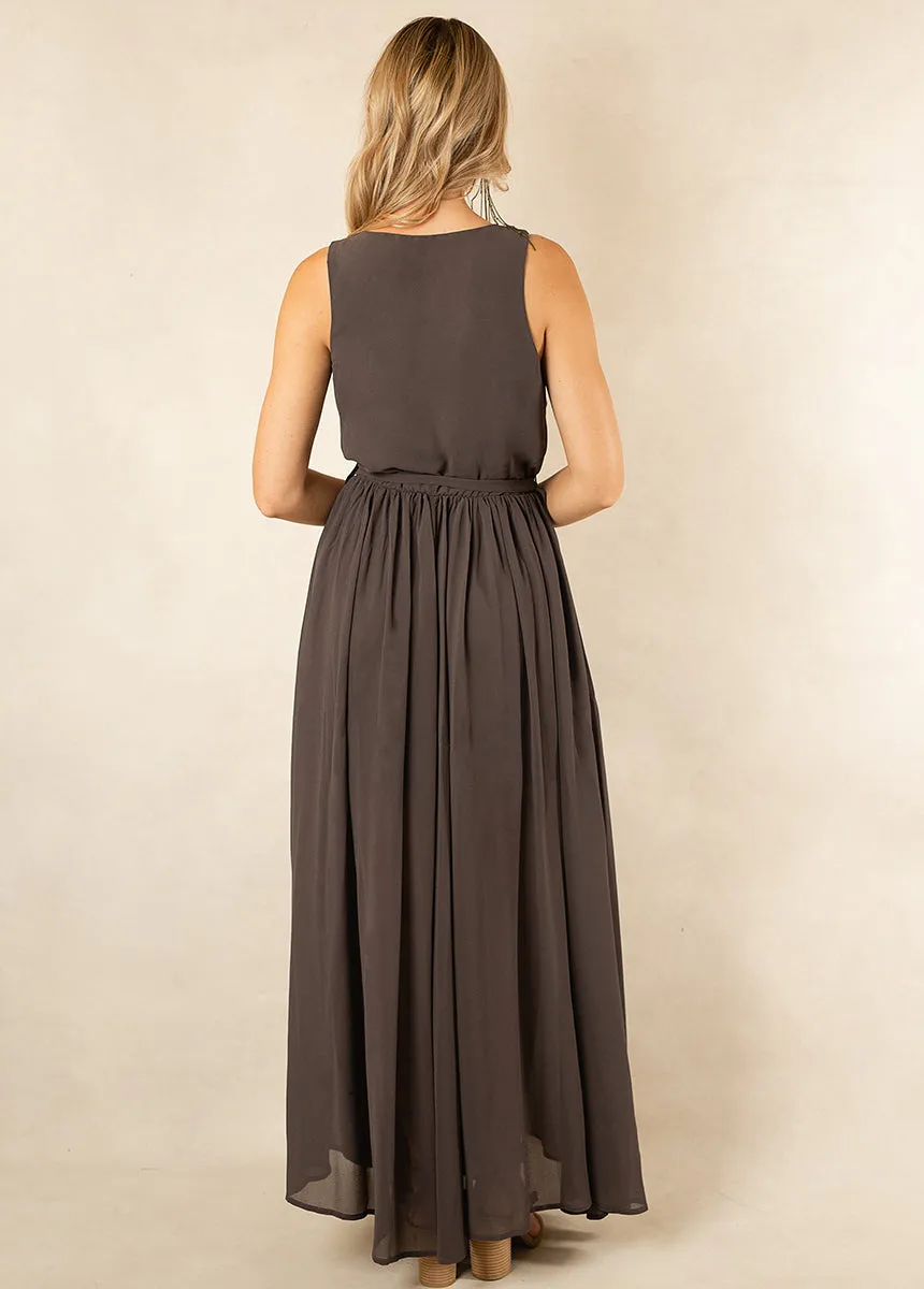 Miriam Bridesmaid Dress in Charcoal