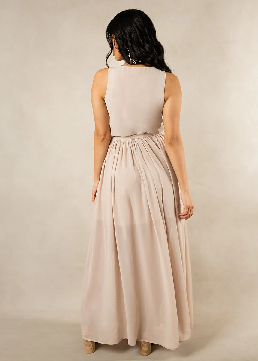 Miriam Bridesmaid Dress in Sand
