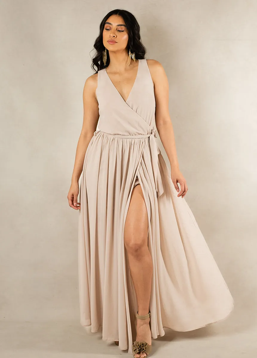 Miriam Bridesmaid Dress in Sand