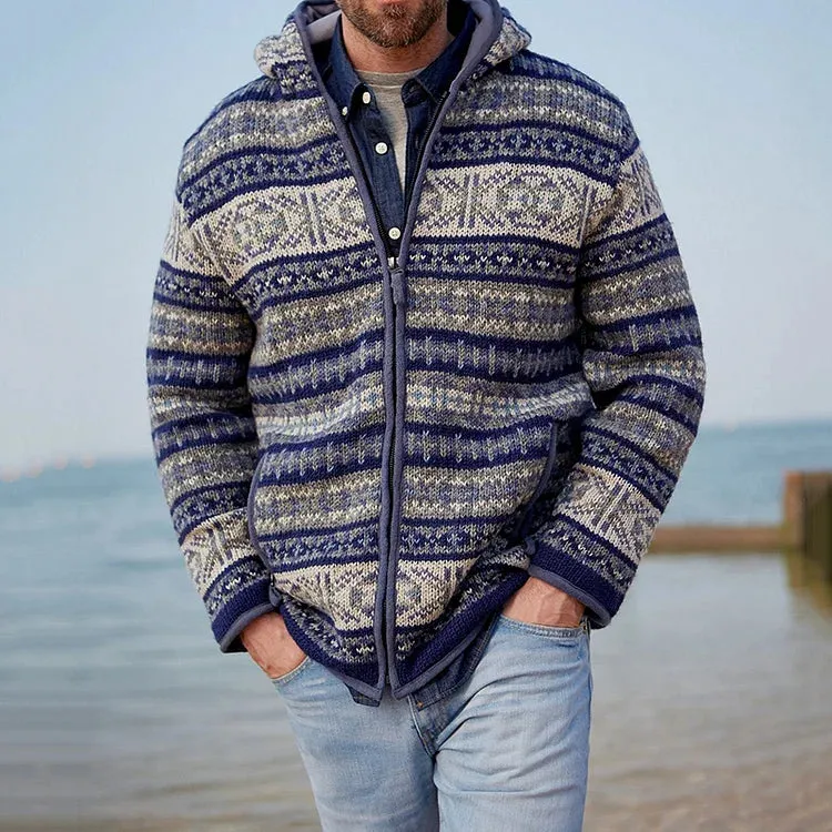 Modern Full-Zip Knit Cardigan with Comfort and Elegance