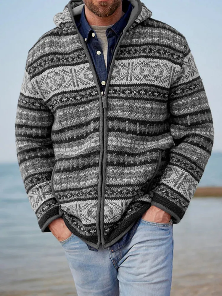 Modern Full-Zip Knit Cardigan with Comfort and Elegance