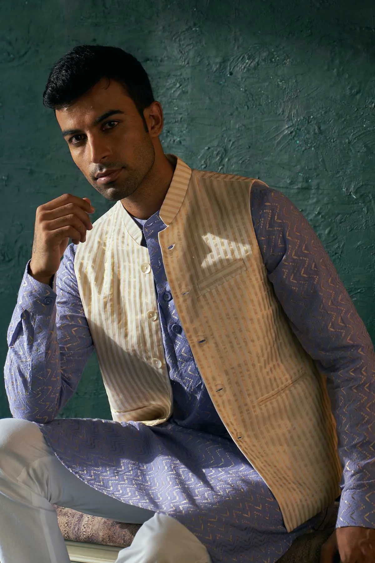 Multicolor Straight Kurta Set