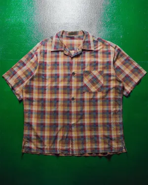 Muted Plaid Boxy Shirt (XL)