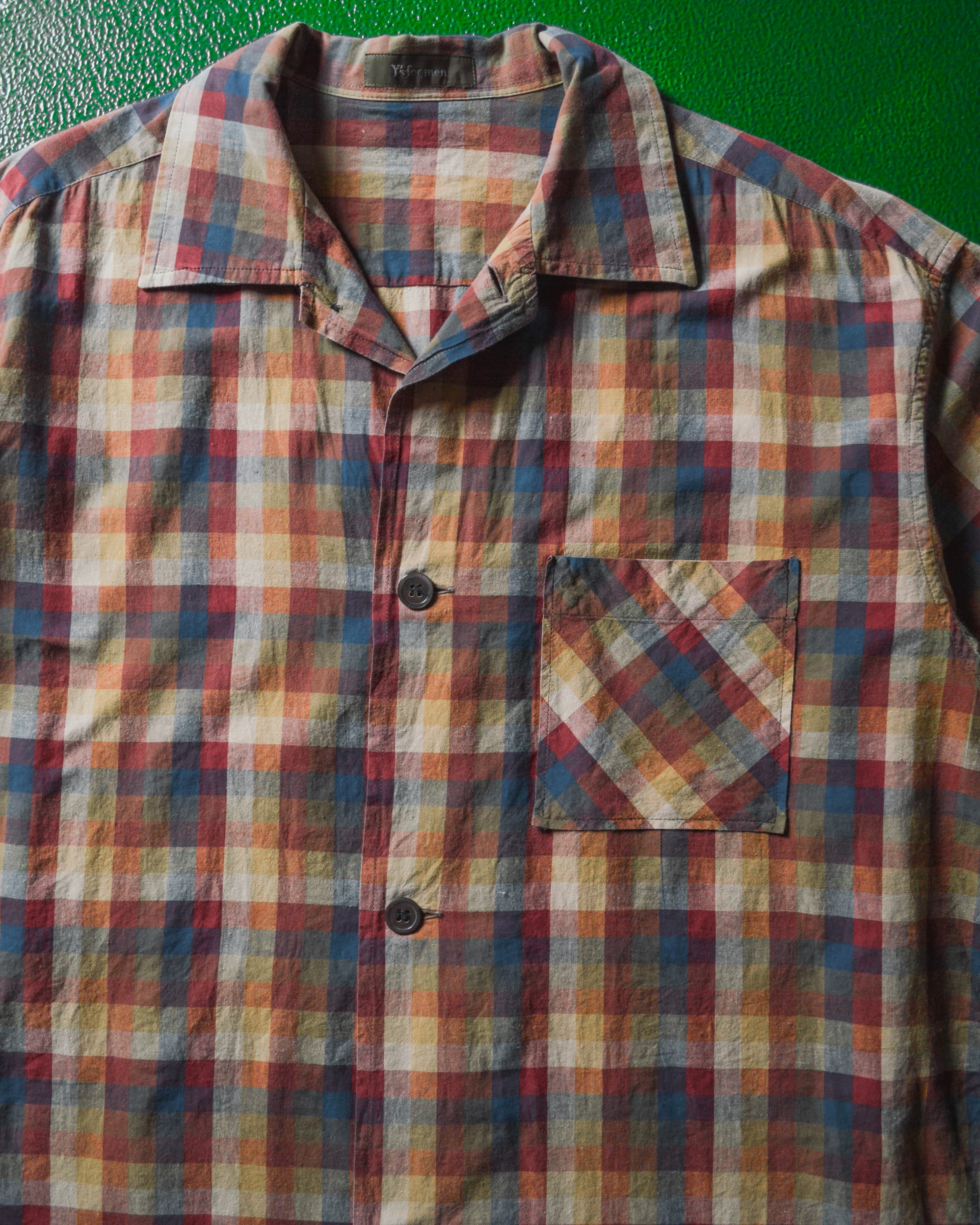 Muted Plaid Boxy Shirt (XL)
