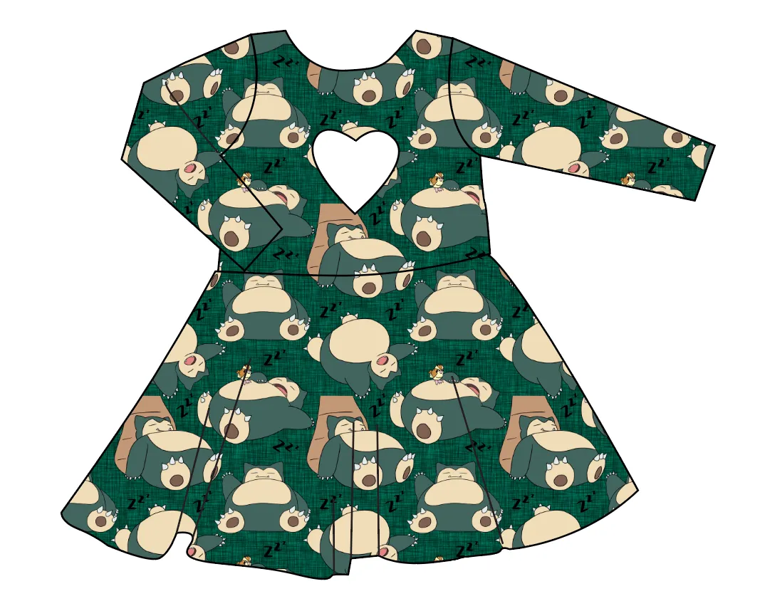 Nap Time Molly Heart Back Twirly Dress