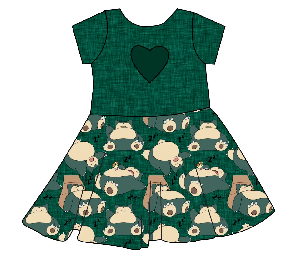 Nap Time Molly Heart Back Twirly Dress