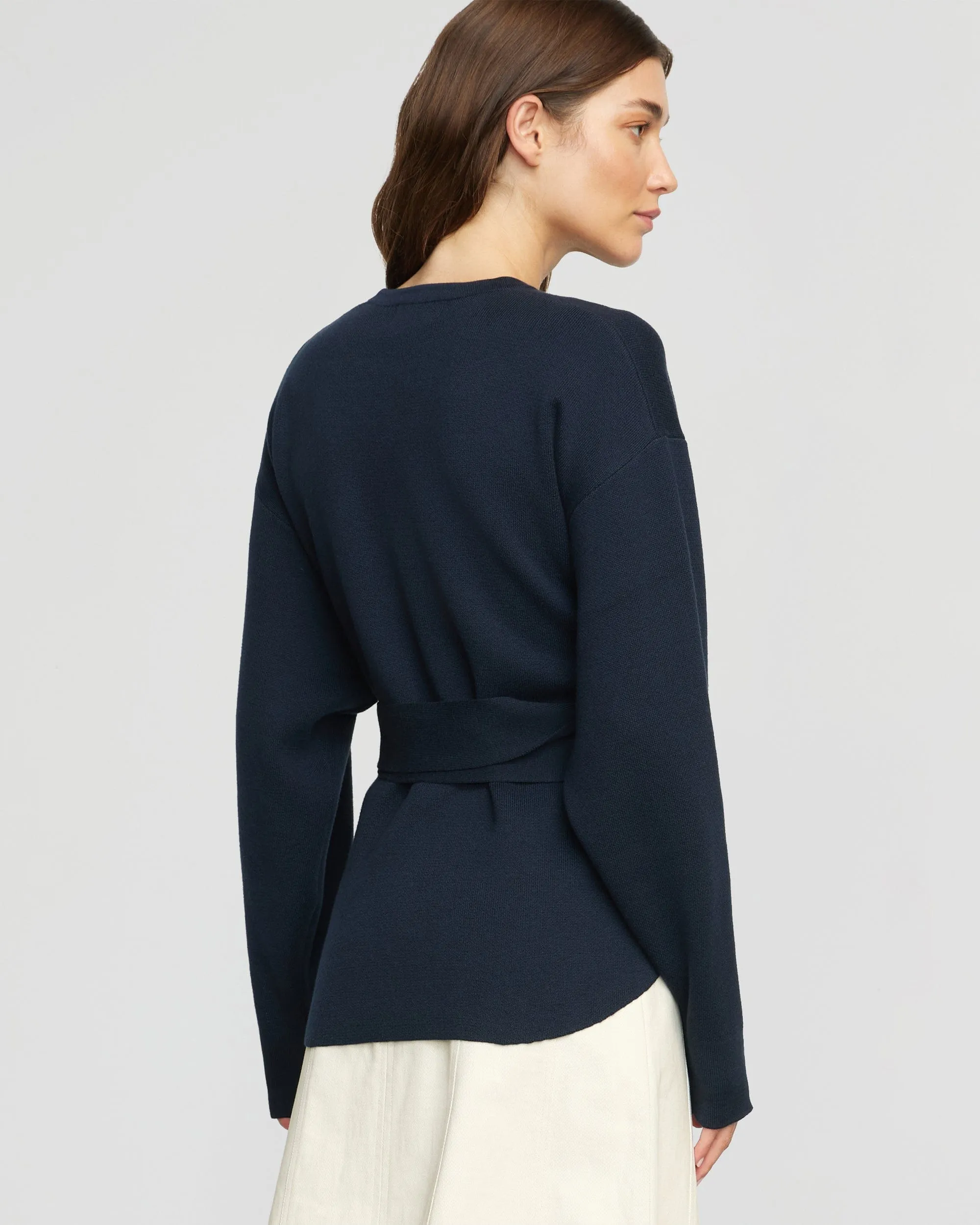 Nara Tie-Front Knit Sweater