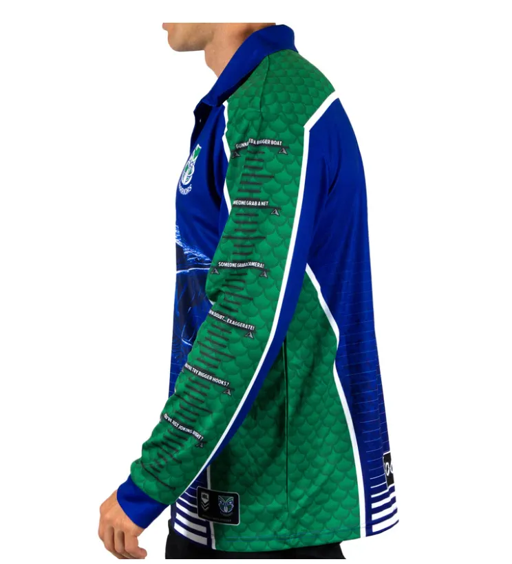 New Zealand Warriors Mens 2025 'Barracuda' Fishing Shirt