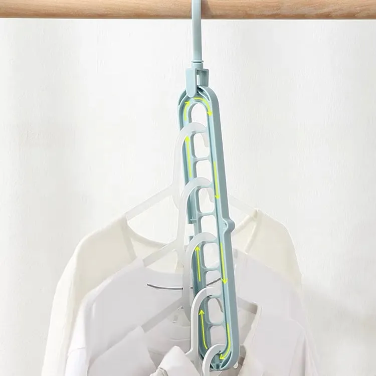Nine-Hole Magic Clothes Hanger Wardrobe Organiser