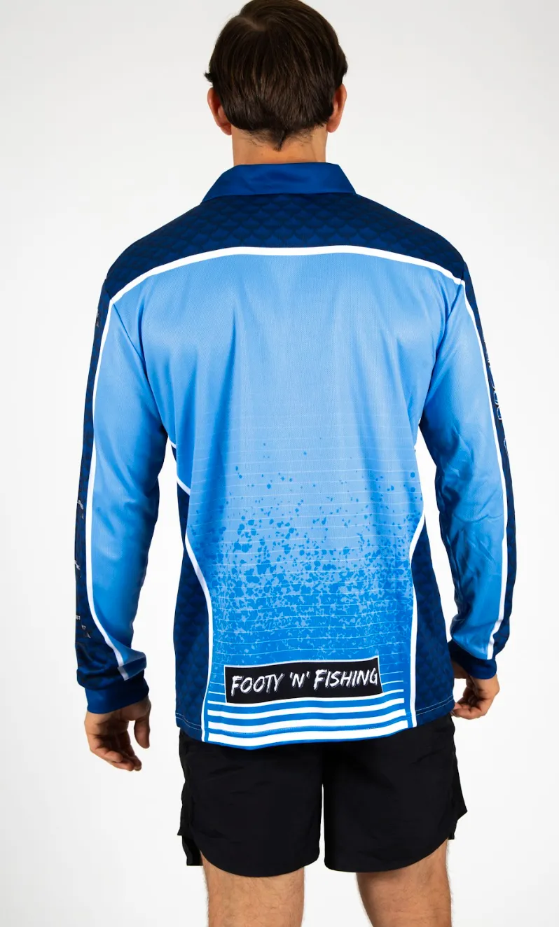 NSW Blues 2025 Mens 'Barracuda' Fishing Shirt