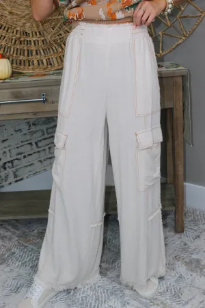 Obsessed Oatmeal Cargo Pants
