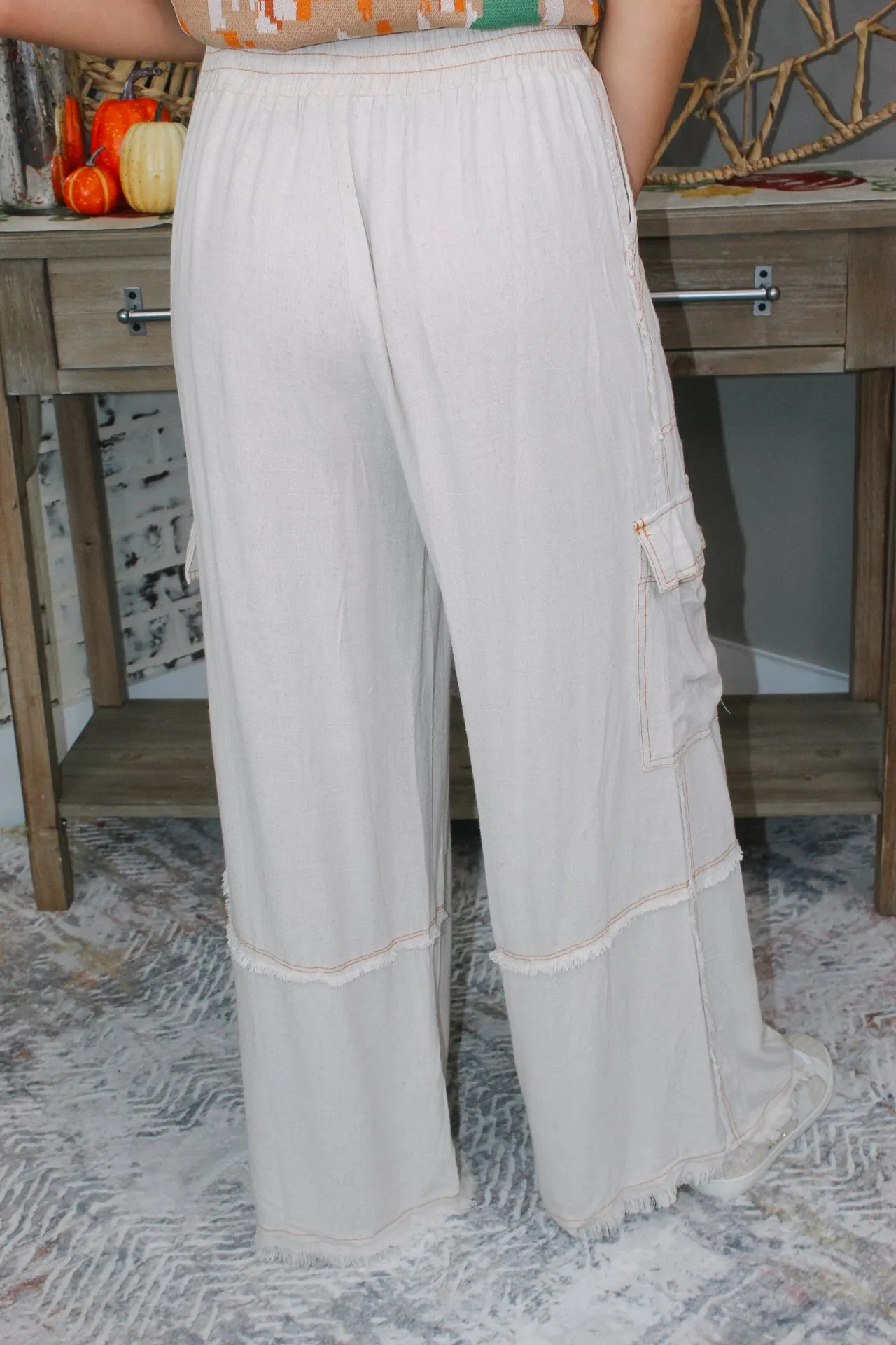 Obsessed Oatmeal Cargo Pants