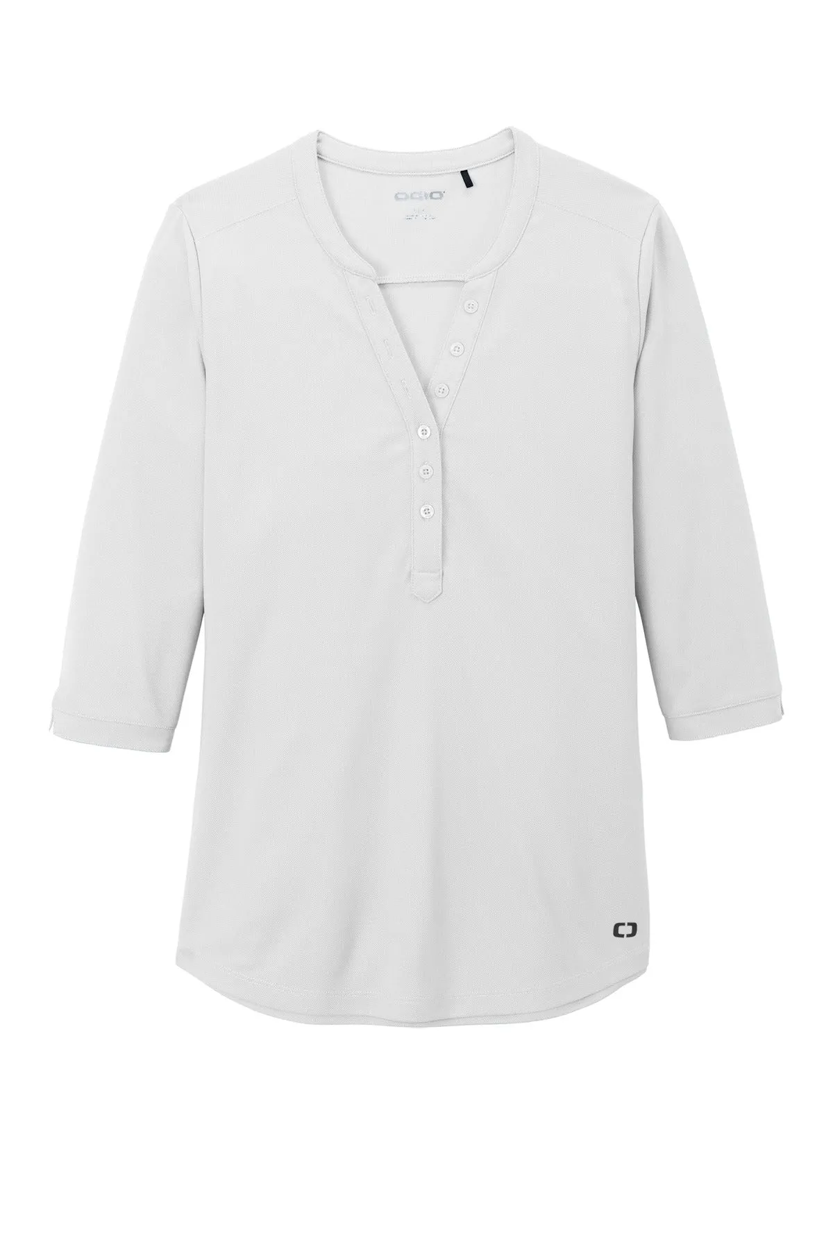 OGIO Women's Jewel Henley LOG104 Bright White