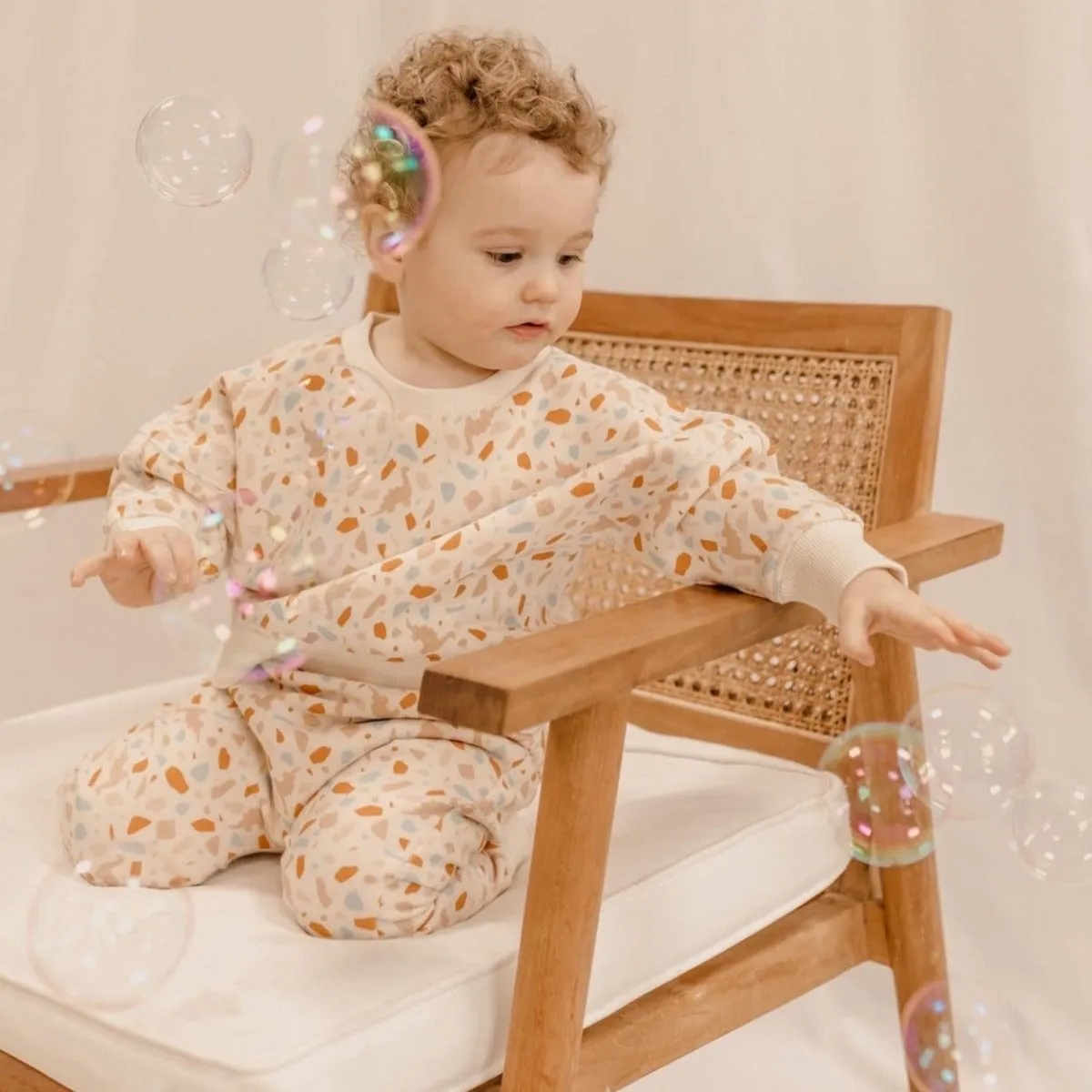 Organic Cotton Tracksuit - Dino Terrazzo
