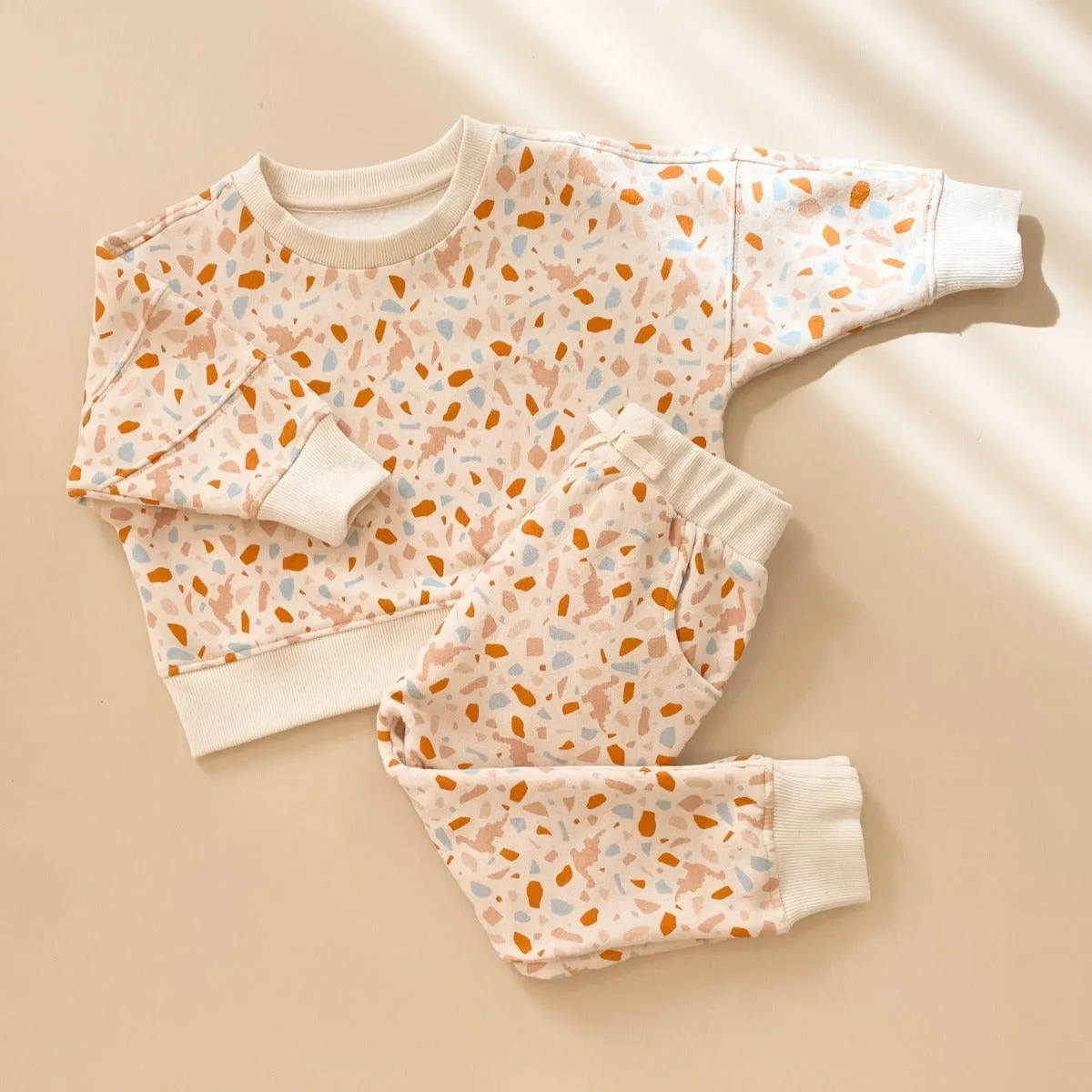 Organic Cotton Tracksuit - Dino Terrazzo
