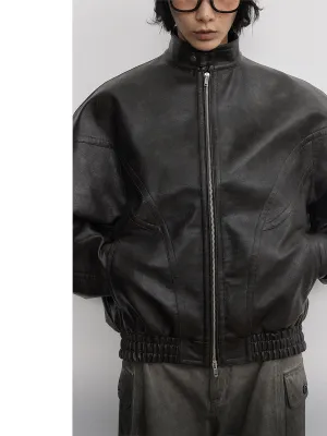 Oversized Faux Leather Jacket