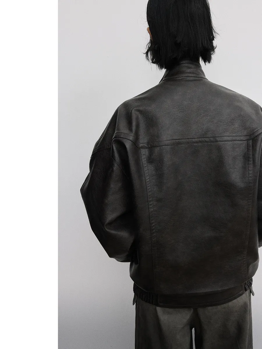 Oversized Faux Leather Jacket