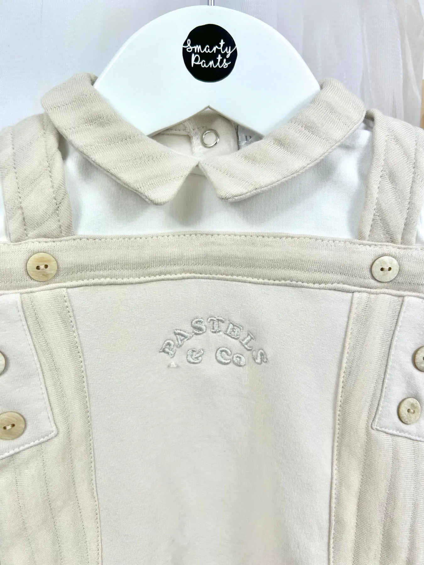 Pastels & Co Beige Baby Dungaree