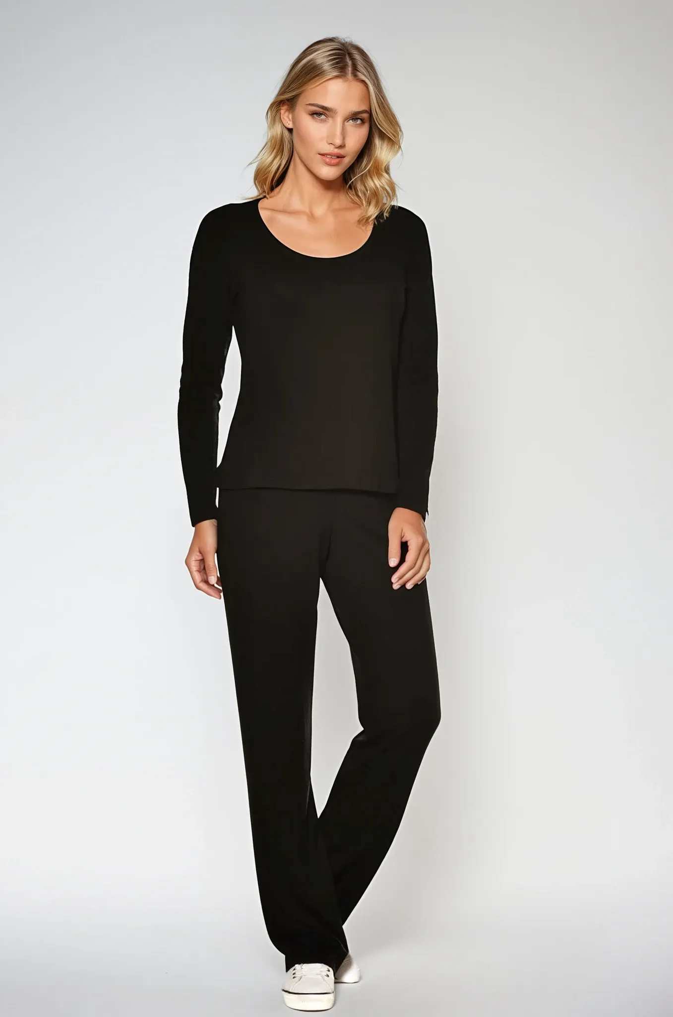 PAULA RYAN Easy Fit Scoop Neck Top - Merino