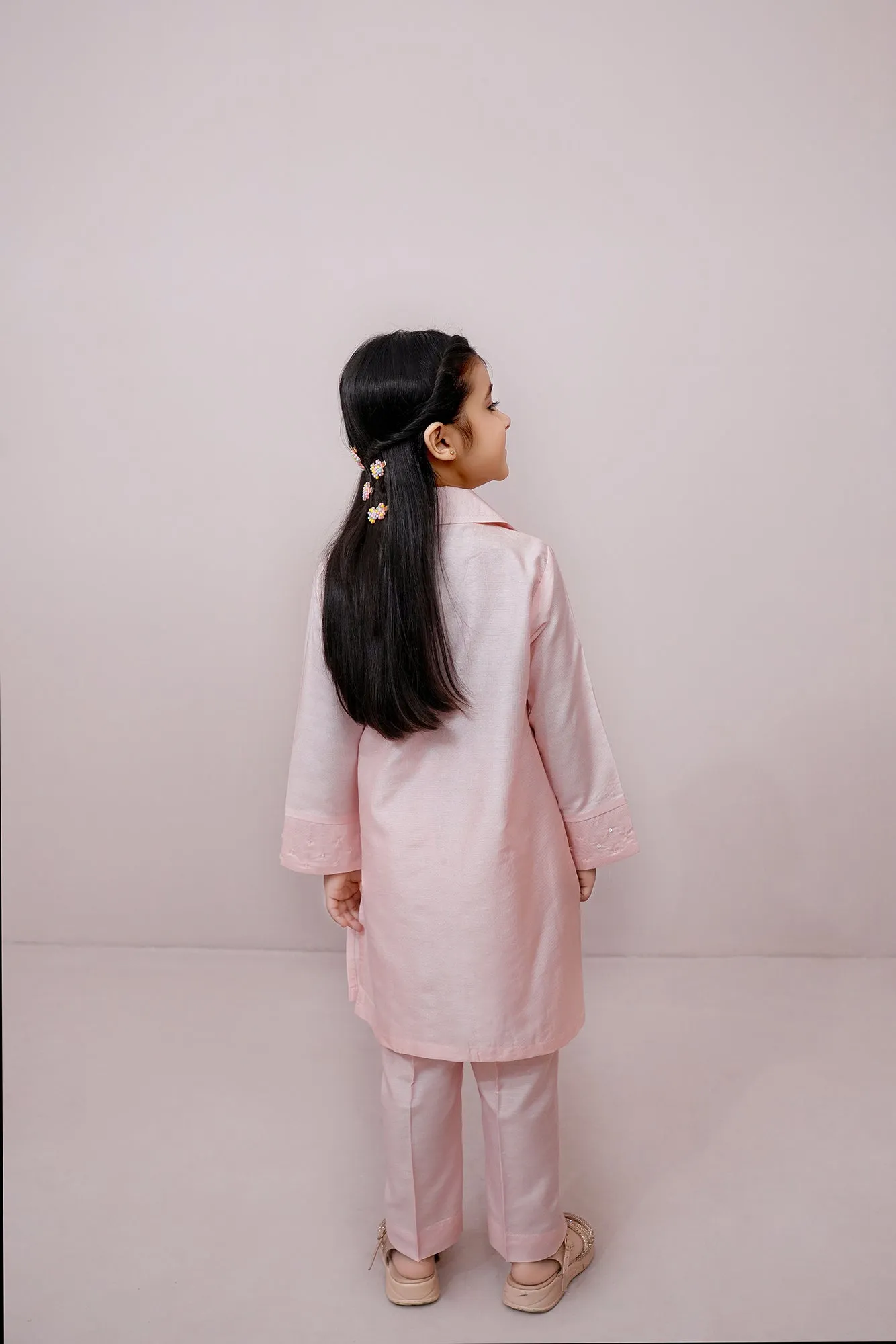 Pink Embroidered