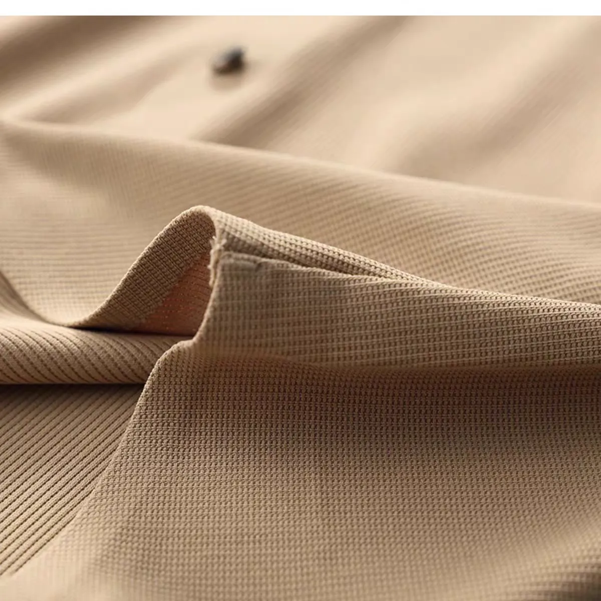 Pique Knit Long Sleeve Textured Shirts For Men
