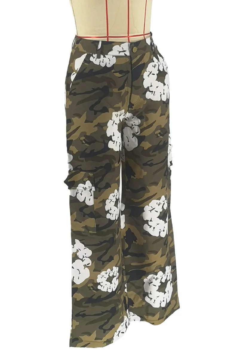 PJ0150 Floral Camo Long Pants