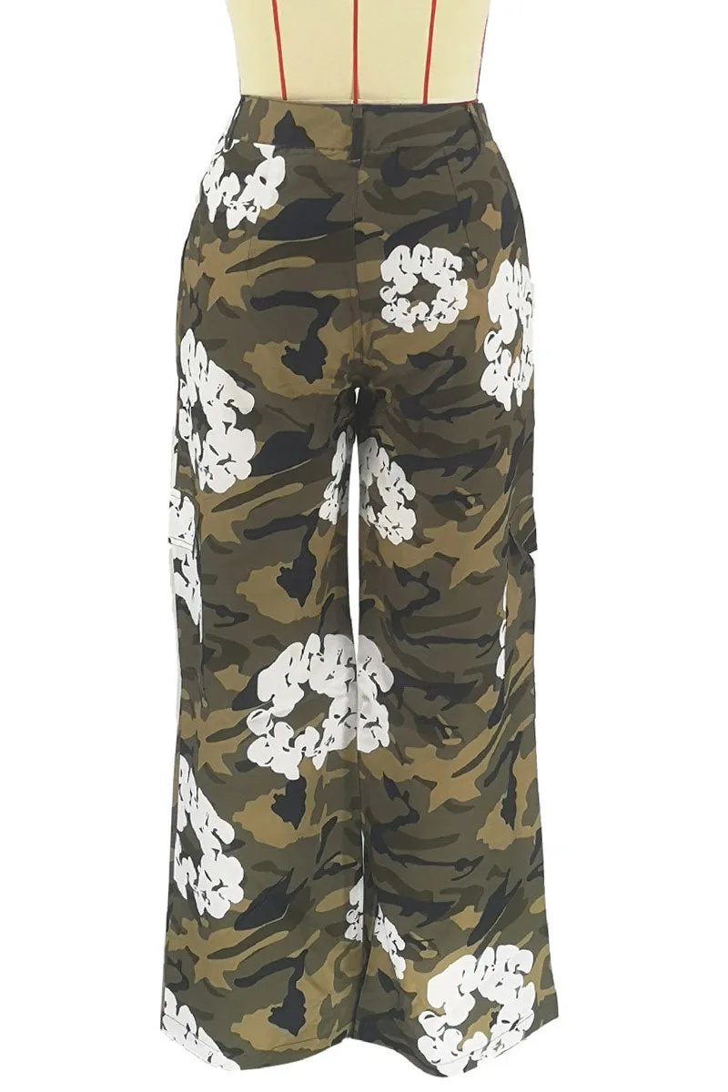 PJ0150 Floral Camo Long Pants
