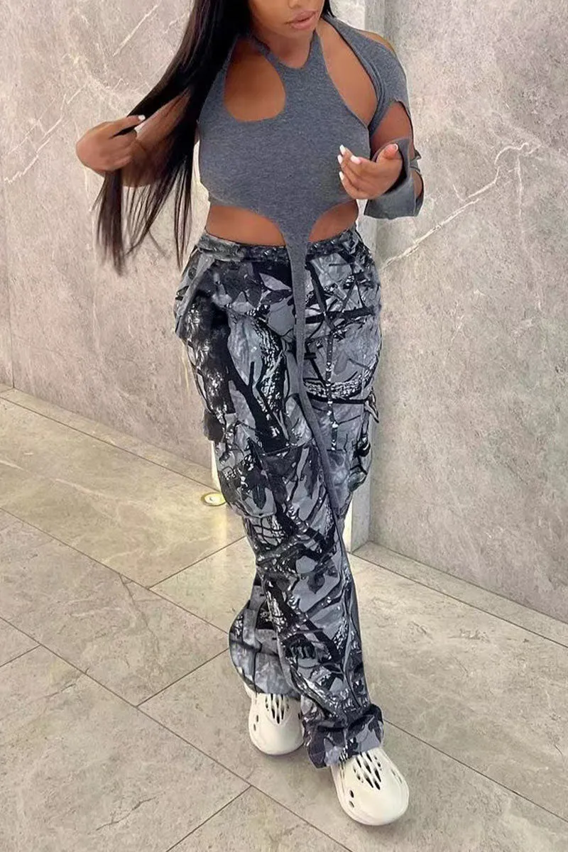 PK0210 Camouflage Cargo Pants