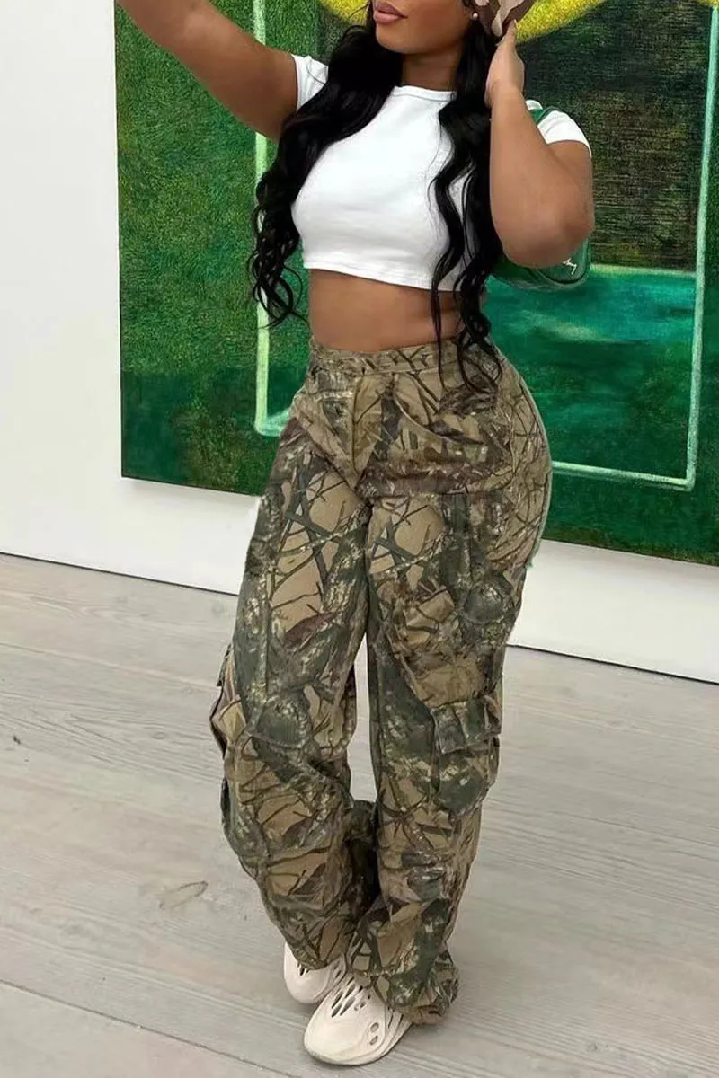 PK0210 Camouflage Cargo Pants