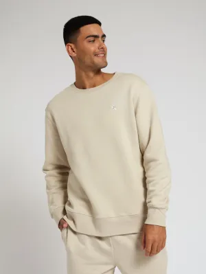 Plain Sweat Fleece Top - Light Stone