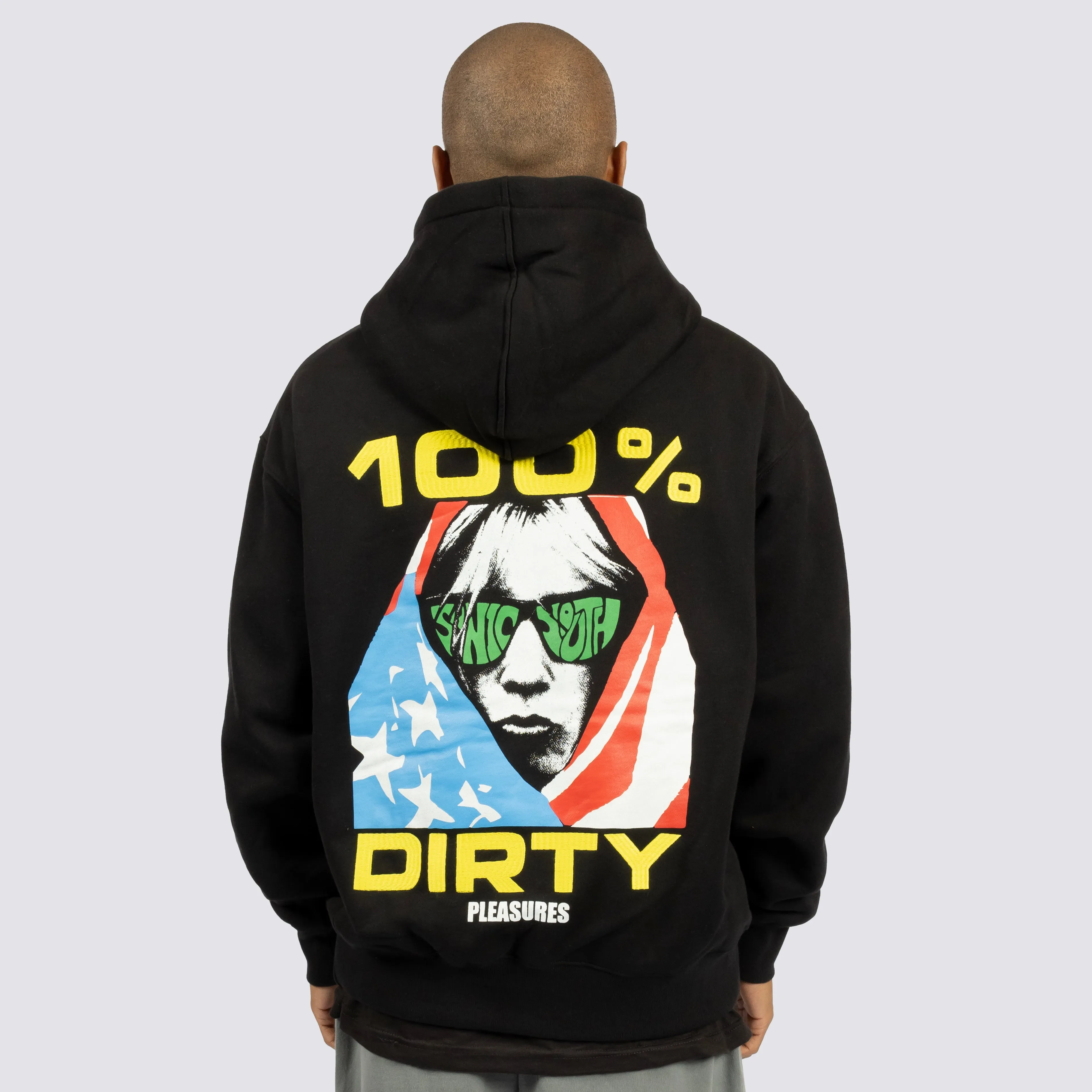 Pleasures Men Dirty Hoodie Black