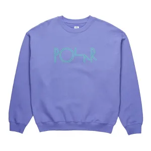 POLAR SKATE CO. AMERICAN FLEECE CREWNECK VIOLET/GREEN