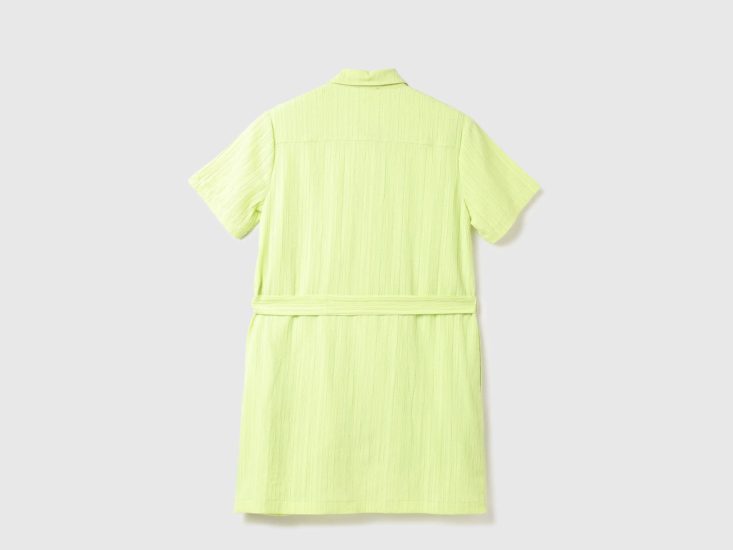 Polyester Solid Spread Collar Women Dresses