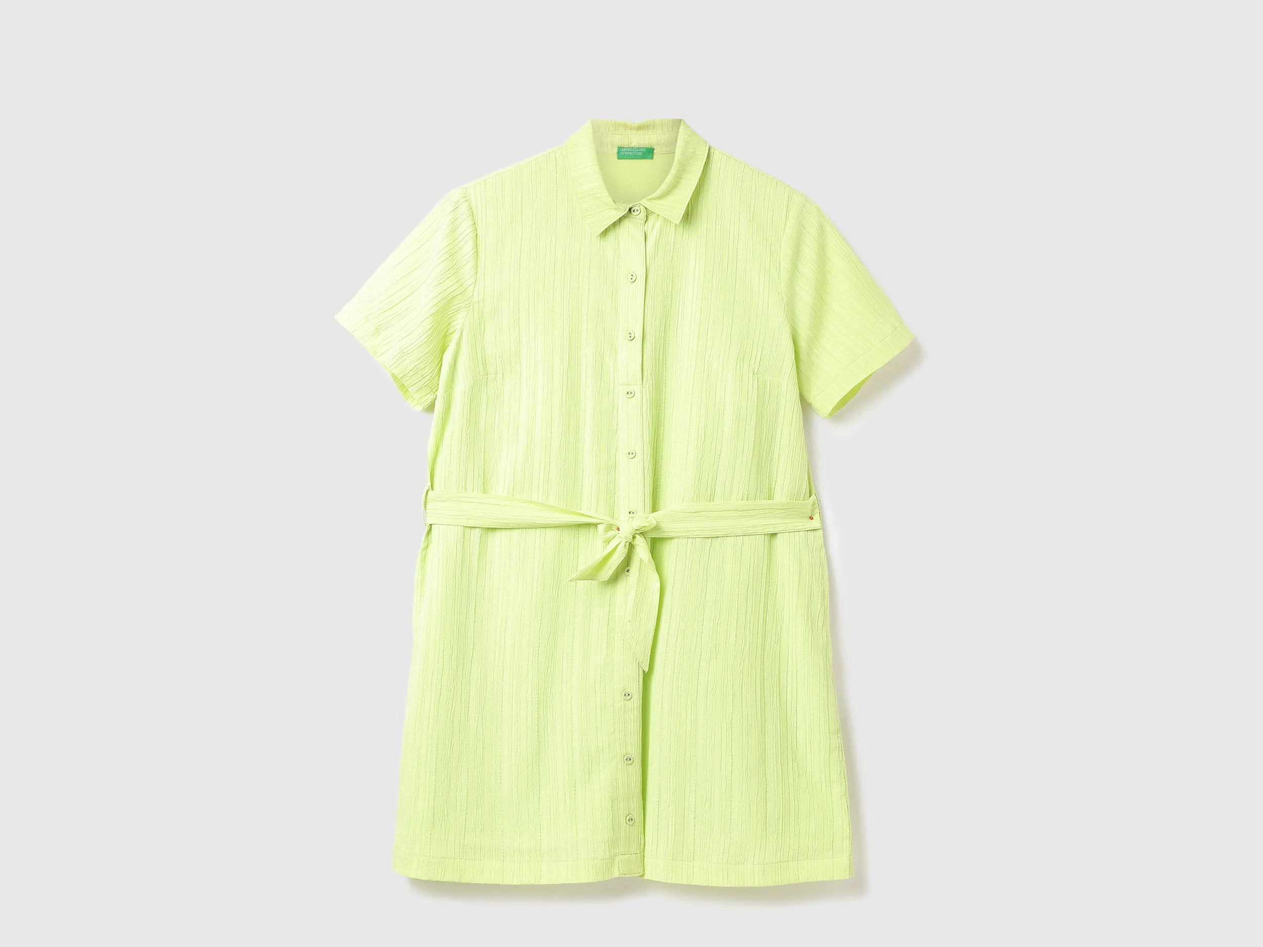 Polyester Solid Spread Collar Women Dresses