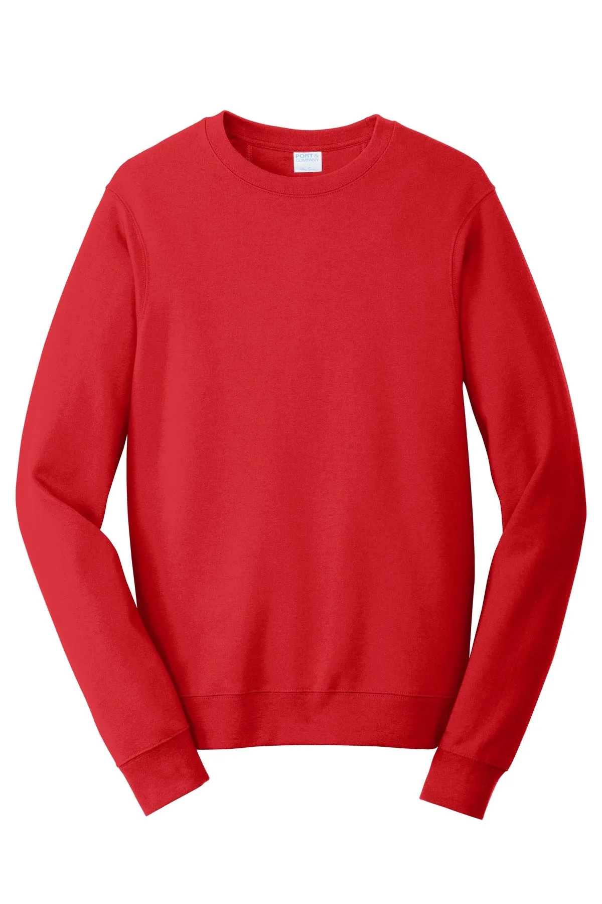 Port & Company Fan Favorite Fleece Crewneck Sweatshirt. PC850 Bright Red
