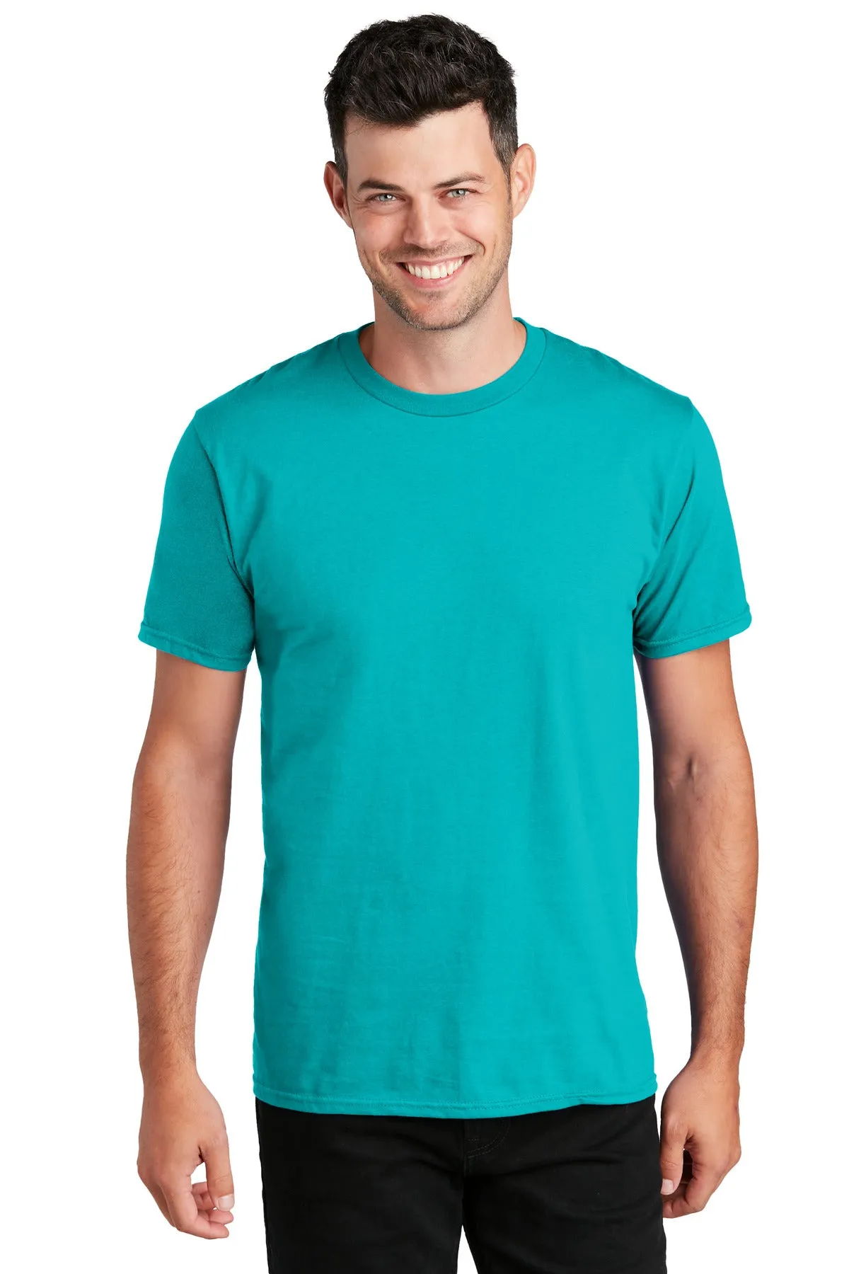 Port & Company Fan Favorite Tee. PC450 Bright Aqua
