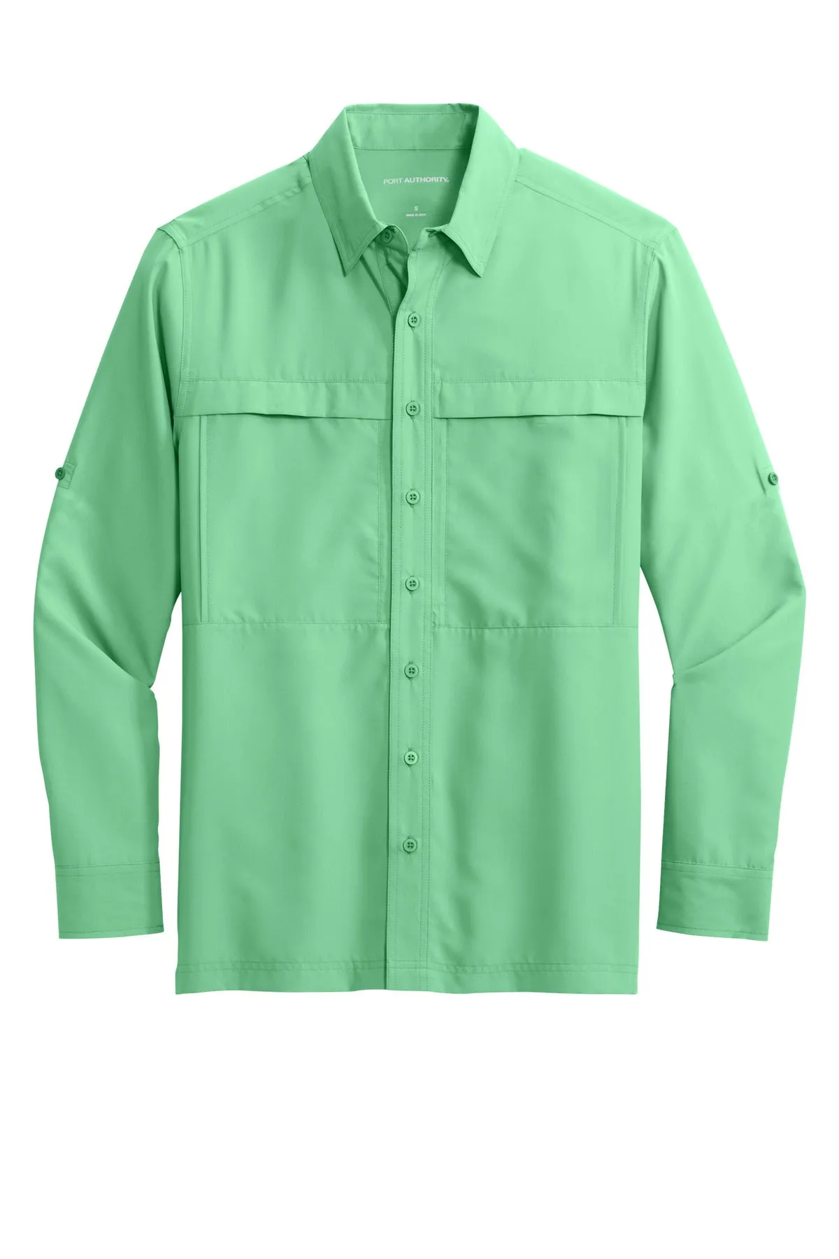 Port Authority Long Sleeve UV Daybreak Shirt W960 Bright Seafoam