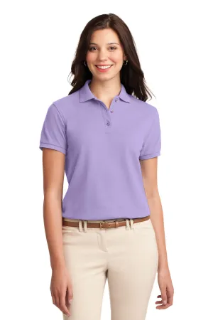 Port Authority Women's Silk Touch Polo.  L500 Bright Lavender