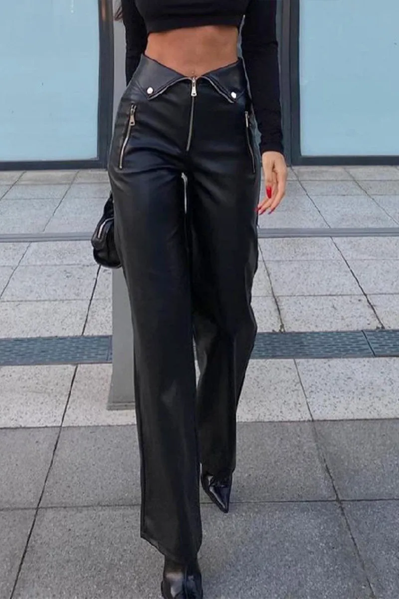 PQ3143 Vegan Leather Pants