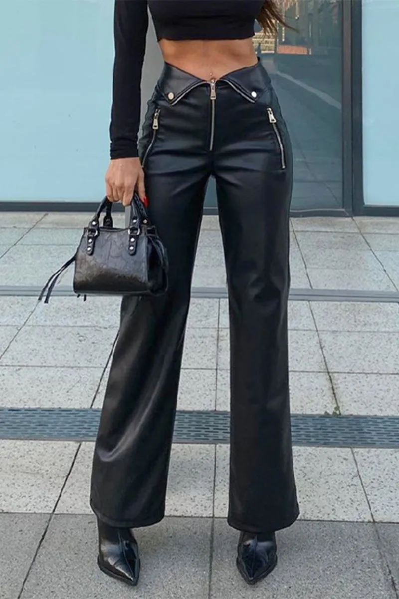 PQ3143 Vegan Leather Pants