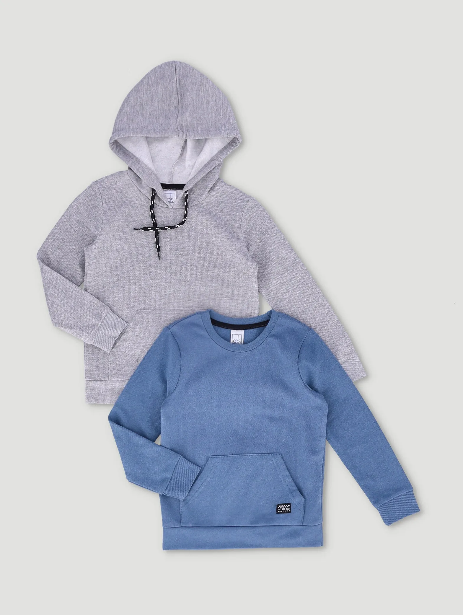 Pre-Boys 2 Pack Fleece Tops - Light Grey