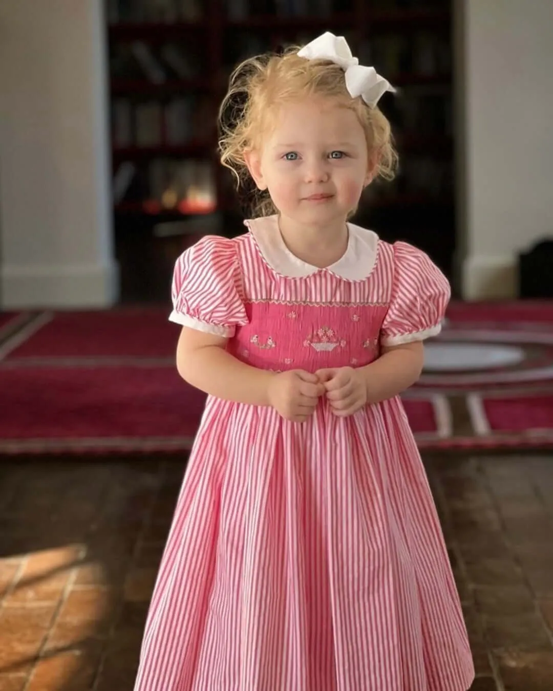 PRE-ORDER Smocked Bird & Basket Dress
