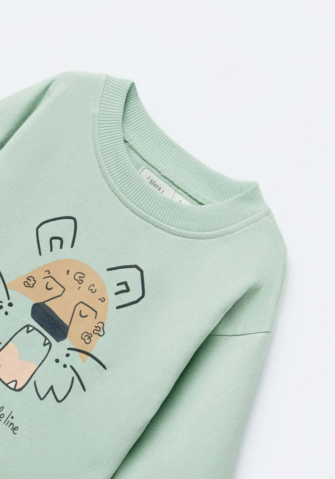 Printed tiger sweatshirt - Green Light