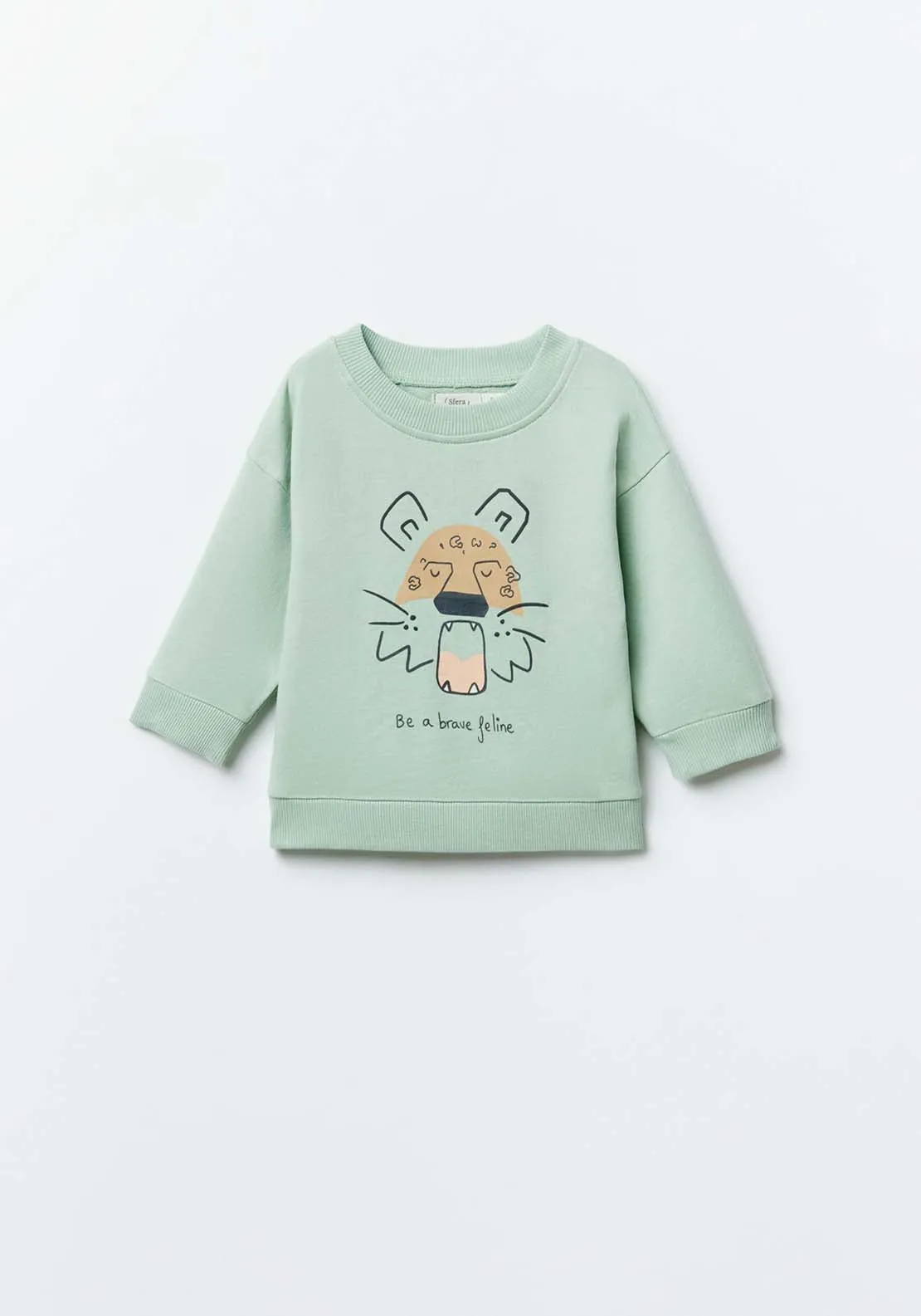 Printed tiger sweatshirt - Green Light