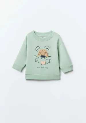 Printed tiger sweatshirt - Green Light