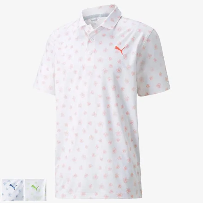 Puma MATTR Spring Golf Polo XL Bright White/Hot Coral (532981-